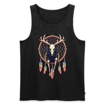 Traumfänger Wendigo - Männer Premium Bio Tank Top - Schwarz - Vorne - AI Model Male 178 light (178cm)