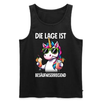 The situation is drunkenness - Men's Premium Organic Tank Top - black - Front - Michal (187cm)