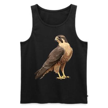 Falken Falke - Männer Premium Bio Tank Top - Schwarz - Vorne - AI Model Male 178 light (178cm)
