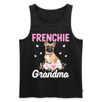 Amateurs de bouledogues Bouledogues Français Mamie Ven - Débardeur bio Premium Homme - noir - Devant - Michal (187cm)