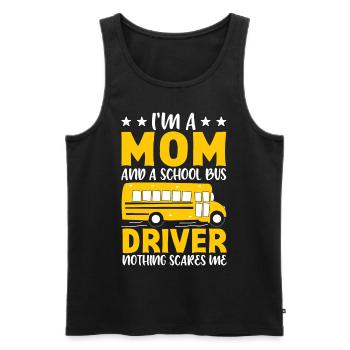 Mom Schulbusfahrer Nichts macht mir Angst Fahren F - Männer Premium Bio Tank Top - Schwarz - Vorne - AI Model Male 178 light (178cm)