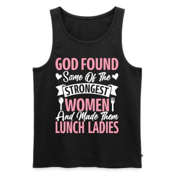 Cafeteria-Mitarbeiterin Lunch Lady Stärkste Frauen - Männer Premium Bio Tank Top - Schwarz - Vorne - Michal (187cm)