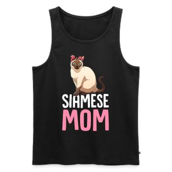 Siamese Cat Mom Siamese Cat Mom Kitten White Cat - Men's Premium Organic Tank Top - black - Front - Michal (187cm)