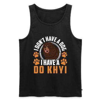 Have a Do Khyi Tibetan Mastiff Tibetan Mastiff - Men's Premium Organic Tank Top - black - Front - AI Model Male 178 light (178cm)