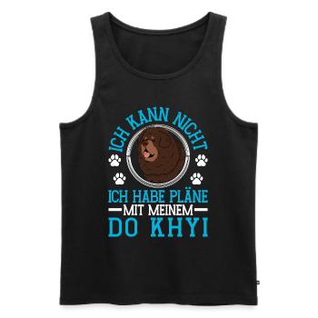 Plans avec Do Khyi Dogue tibétain Mastiff tibétain - Débardeur bio Premium Homme - noir - Devant - Michal (187cm)
