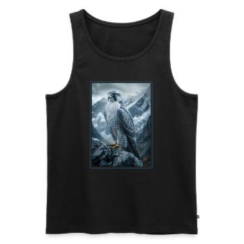Falken Falke - Männer Premium Bio Tank Top - Schwarz - Vorne - AI Model Male 178 light (178cm)