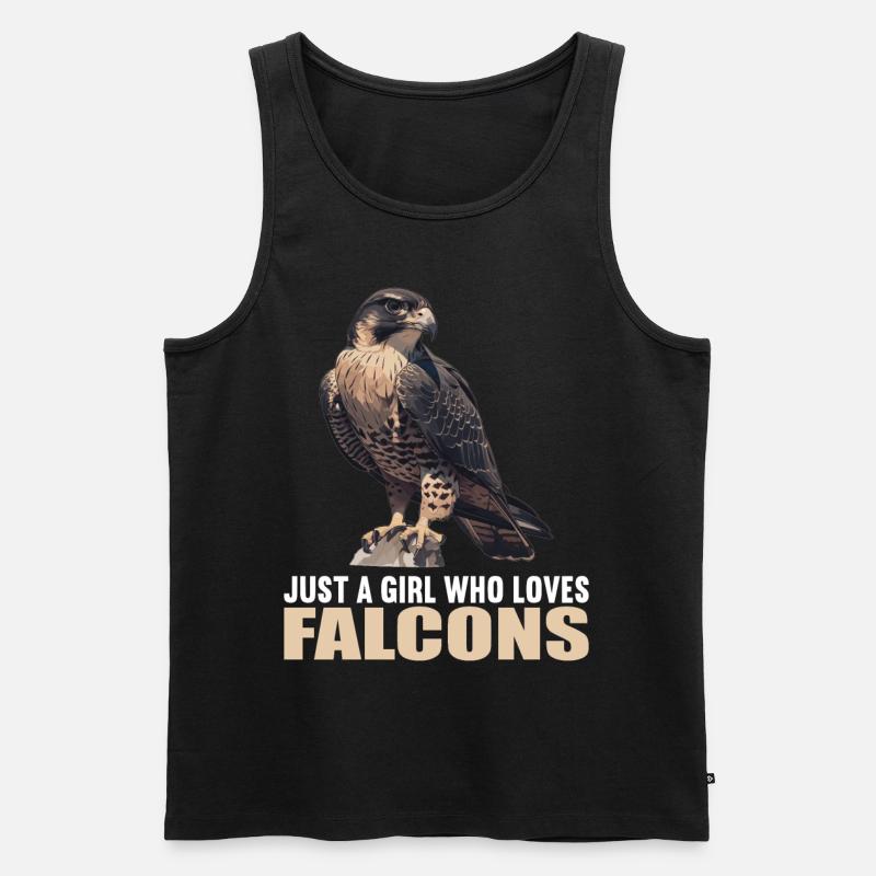 Falken Falke - Männer Premium Bio Tank Top - Schwarz