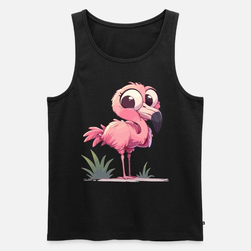 Flamingos Flamingo - Männer Premium Bio Tank Top - Schwarz