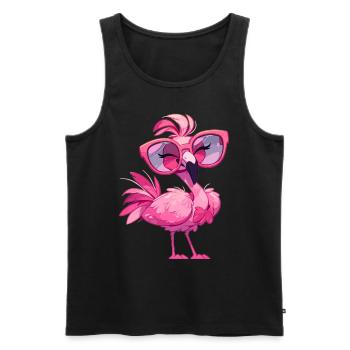 Flamingos Flamingo - Men's Premium Organic Tank Top - black - Front - AI Model Male 178 light (178cm)