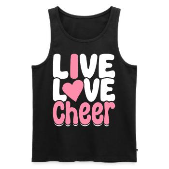 Cheerleader drôle pom-pom girl Cheer Squad en direct - Débardeur bio Premium Homme - noir - Devant - Michal (187cm)