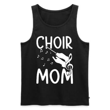 Chorale Maman Drôle Chanteur Chant Choriste - Débardeur bio Premium Homme - noir - Devant - AI Model Male 178 light (178cm)