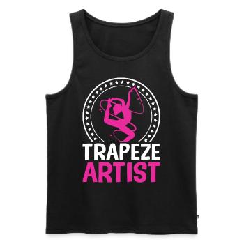 Trapeze Artist Circus Party Carnival - Men's Premium Organic Tank Top - black - Front - Michal (187cm)