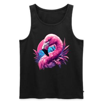 Flamingos Flamingo - Men's Premium Organic Tank Top - black - Front - AI Model Male 178 light (178cm)