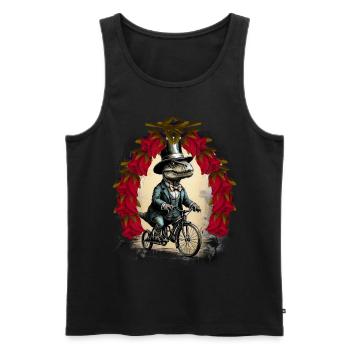 Reptile Reptile Bicycle Wheel Amphibian Crocodile - Men's Premium Organic Tank Top - black - Front - AI Model Male 178 light (178cm)