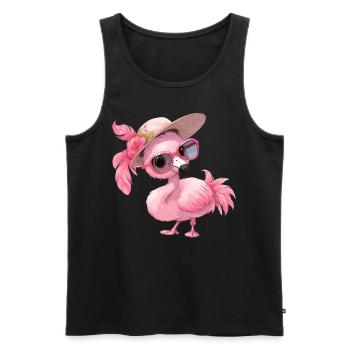 Flamingos Flamingo - Men's Premium Organic Tank Top - black - Front - AI Model Male 178 light (178cm)
