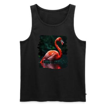 Flamingos Flamingo - Men's Premium Organic Tank Top - black - Front - AI Model Male 178 light (178cm)