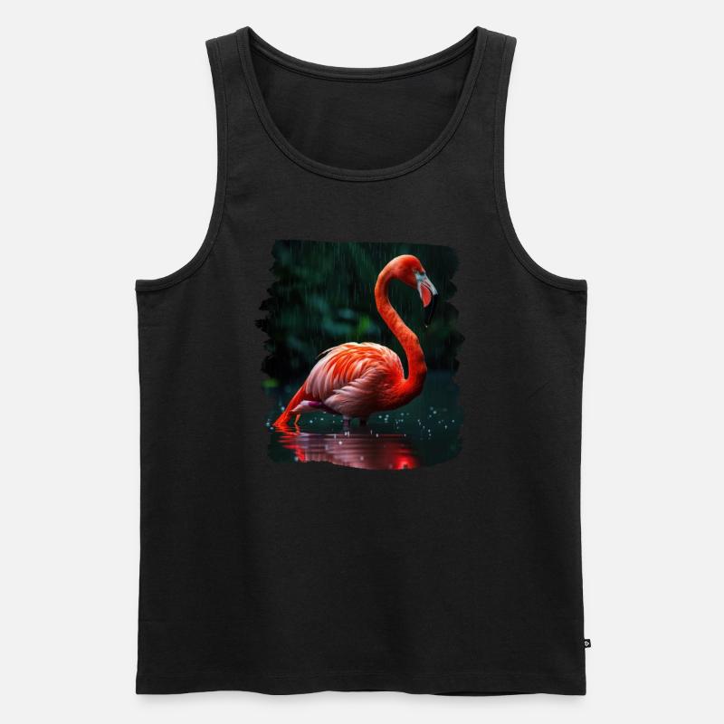 Flamingos Flamingo - Männer Premium Bio Tank Top - Schwarz
