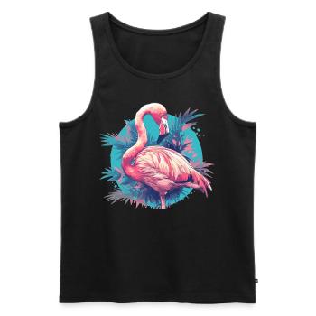 Flamingos Flamingo - Men's Premium Organic Tank Top - black - Front - AI Model Male 178 light (178cm)