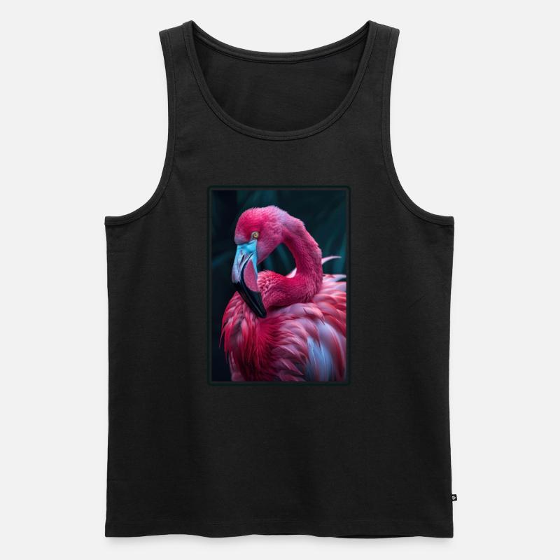 Flamingos Flamingo - Männer Premium Bio Tank Top - Schwarz