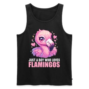 Flamingos Flamingo - Men's Premium Organic Tank Top - black - Front - AI Model Male 178 light (178cm)