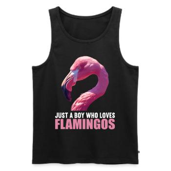 Flamingos Flamingo - Men's Premium Organic Tank Top - black - Front - AI Model Male 178 light (178cm)
