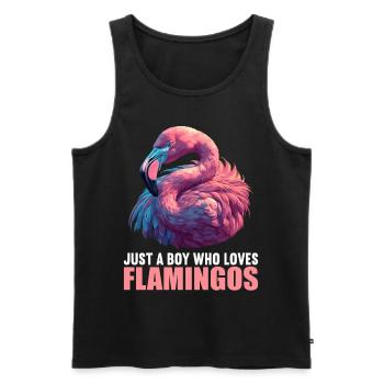Flamingos Flamingo - Men's Premium Organic Tank Top - black - Front - AI Model Male 178 light (178cm)
