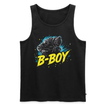 B-Boy Breakdance Breakdancer Urban Hip Hop - Men's Premium Organic Tank Top - black - Front - AI Model Male 178 light (178cm)