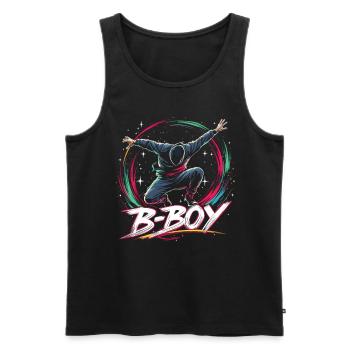 B-Boy Breakdance Breakdancer Urban Hip Hop - Men's Premium Organic Tank Top - black - Front - AI Model Male 178 light (178cm)