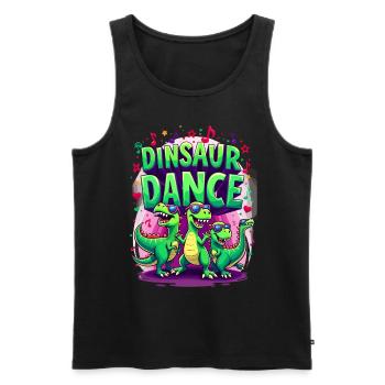 Dinosaurier Tanz Dino Party für eine Dinosaurier - Männer Premium Bio Tank Top - Schwarz - Vorne - Michal (187cm)