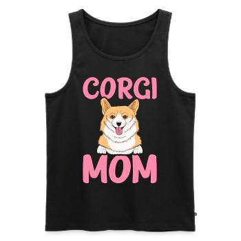 Corgi-Mama - Männer Premium Bio Tank Top - Schwarz - Vorne - Michal (187cm)
