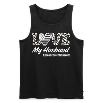 Correctional Officer Prison Woman Love My M - Men's Premium Organic Tank Top - black - Front - Michal (187cm)