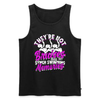 Synchronschwimmen Synchro Schwimmer - Männer Premium Bio Tank Top - Schwarz - Vorne - AI Model Male 178 light (178cm)