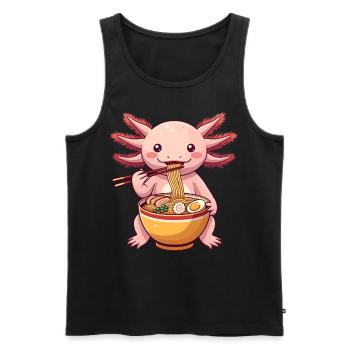 Axolotl Ramen - Männer Premium Bio Tank Top - Schwarz - Vorne - Michal (187cm)