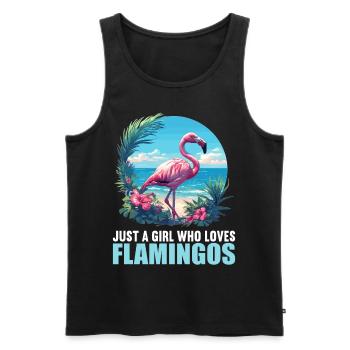 Flamingos Flamingo - Männer Premium Bio Tank Top - Schwarz - Vorne - AI Model Male 178 light (178cm)