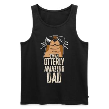 Otter Dad Pun I'm An Otterly - Männer Premium Bio Tank Top - Schwarz - Vorne - AI Model Male 178 light (178cm)