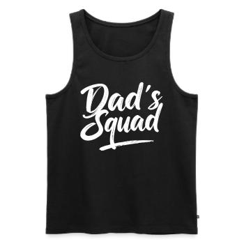 L’équipe de papa Papa Papa Papa Papa Anniversaire Papa - Débardeur bio Premium Homme - noir - Devant - AI Model Male 178 light (178cm)