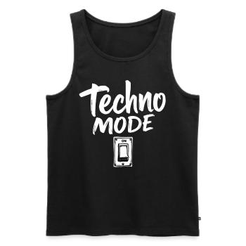 Techno Mode On Techno Techno Musik Techno - Männer Premium Bio Tank Top - Schwarz - Vorne - AI Model Male 178 light (178cm)