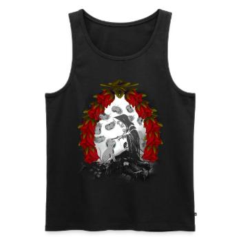 Fairy Tale Fairy Tale Character Ghost Halloween Cats Cat - Men's Premium Organic Tank Top - black - Front - AI Model Male 178 light (178cm)