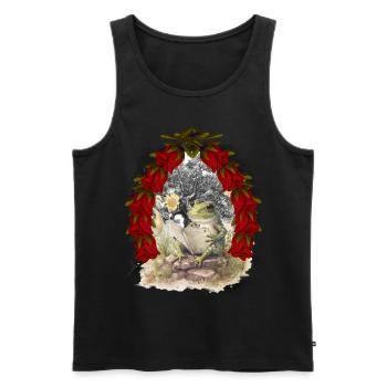 Frog Frogs Fairy Tale Fairy Tale Character Christmas - Men's Premium Organic Tank Top - black - Front - AI Model Male 178 light (178cm)