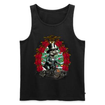 Reptilie Reptilien Weihnachten Christmas Xmas Kind - Männer Premium Bio Tank Top - Schwarz - Vorne - Michal (187cm)