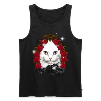 Christmas Gift Cat Fairy Tale Fairy Tale Character Xmas - Men's Premium Organic Tank Top - black - Front - AI Model Male 178 light (178cm)