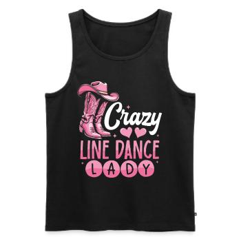 Line Dance Country Musik Cowboy Linedance - Männer Premium Bio Tank Top - Schwarz - Vorne - AI Model Male 178 light (178cm)