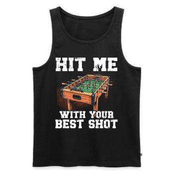 Tischfußball Tischkicker Kicker Kickern - Männer Premium Bio Tank Top - Schwarz - Vorne - AI Model Male 178 light (178cm)