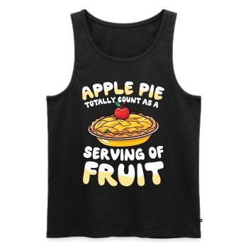 Apple Pie Totally Count As A Serving Of Fruit - Männer Premium Bio Tank Top - Schwarz - Vorne - Michal (187cm)