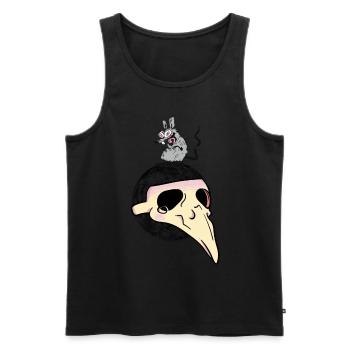 Fléau Planète Terre Pollution des rats - Débardeur bio Premium Homme - noir - Devant - Michal (187cm)