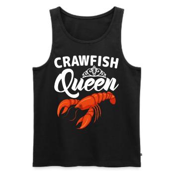 Reine de la langouste cuisinant des écrevisses fruits de mer - Débardeur bio Premium Homme - noir - Devant - AI Model Male 178 light (178cm)