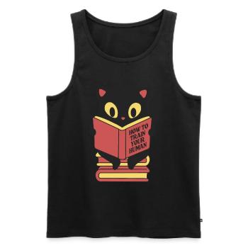 How To Train Your Human - Men's Premium Organic Tank Top - black - Front - Michal (187cm)