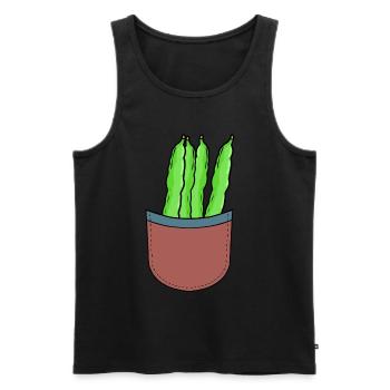 grüne Bohnen Hobbygärtner Garten gärtnern Bohne - Männer Premium Bio Tank Top - Schwarz - Vorne - Michal (187cm)
