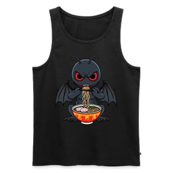 Mothman Ramen - Men's Premium Organic Tank Top - black - Front - AI Model Male 178 light (178cm)