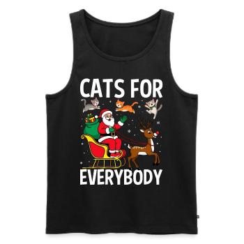 Des chats pour tout le monde - Débardeur bio Premium Homme - noir - Devant - Michal (187cm)